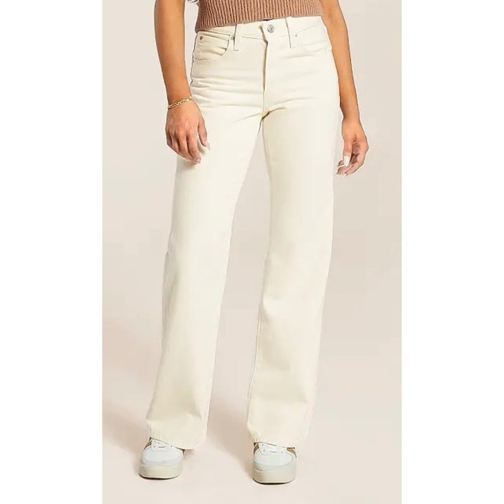 NWT Levis 94 Baggy‎ Stretch Bootcut Jeans Womens 34x31 Off White Mid Rise Denim